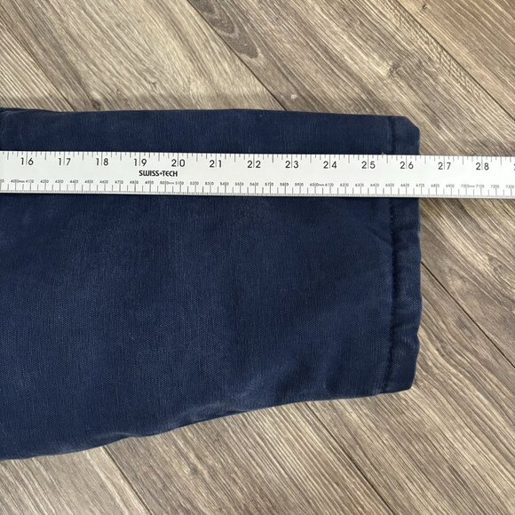 VTG Tough Duck Down Filled Work Jacket Mens 2XL Long Canvas Corduroy Collar Coat - Picture 12 of 16